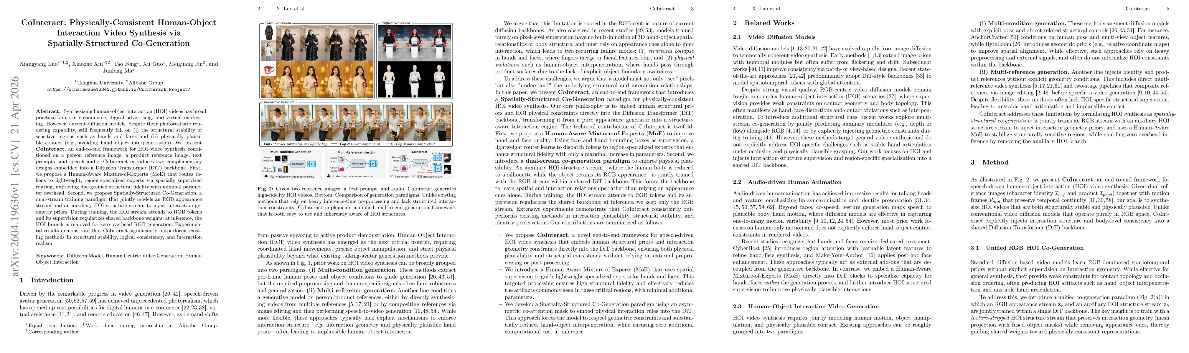 Thumbnail for CoInteract: Physically-Consistent Human-Object Interaction Video Synthesis via Spatially-Structured Co-Generation