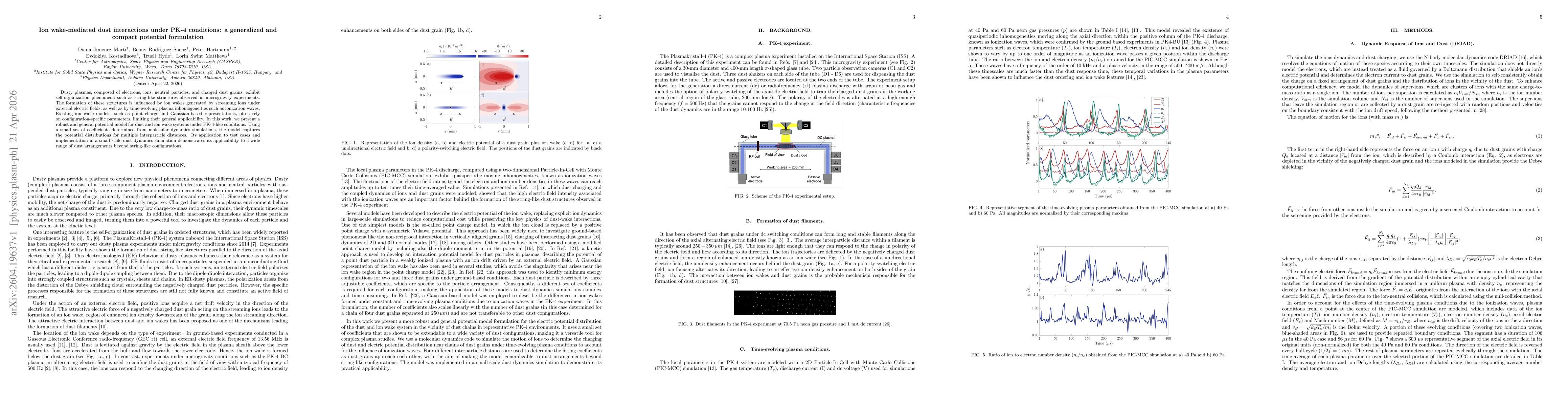 Thumbnail for Ion wake-mediated dust interactions under PK-4 conditions: a generalized and compact potential formulation