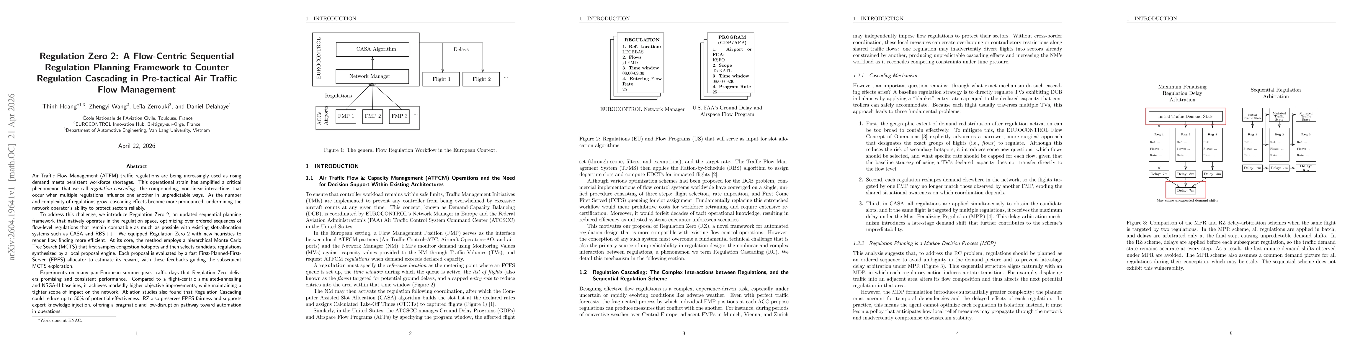 Thumbnail for Regulation Zero 2: A Flow-Centric Sequential Regulation Planning Framework to Counter Regulation Cascading in Pre-tactical Air Traffic Flow Management