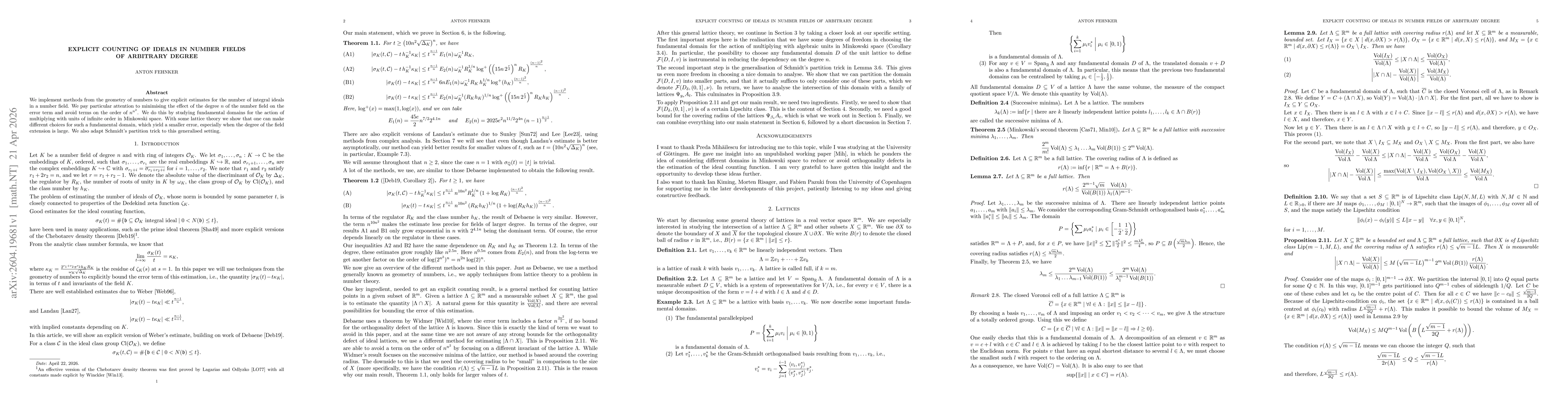 Thumbnail for Explicit counting of ideals in number fields of arbitrary degree