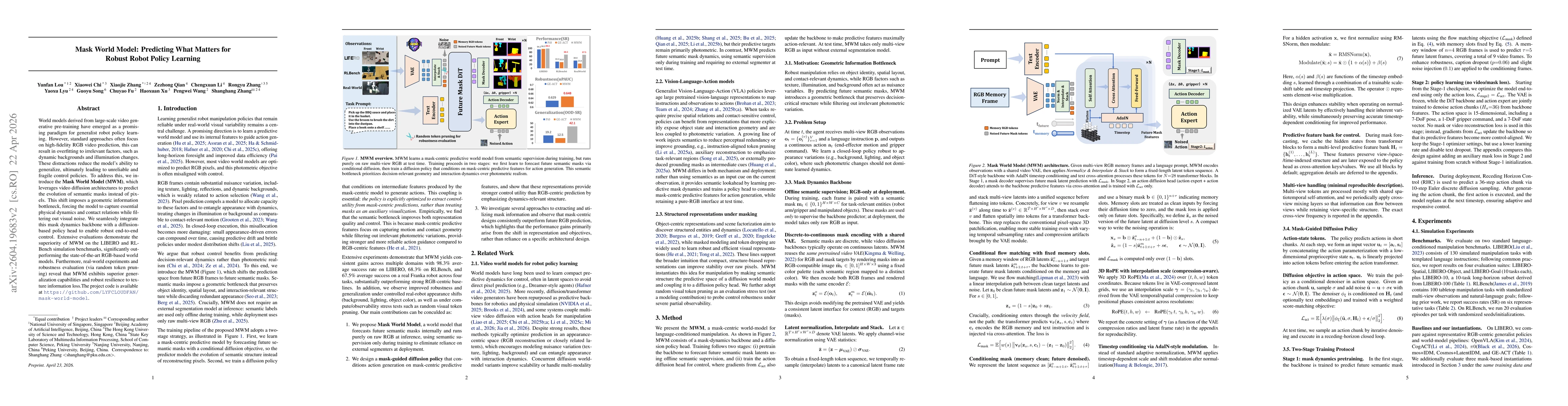Thumbnail for Mask World Model: Predicting What Matters for Robust Robot Policy Learning