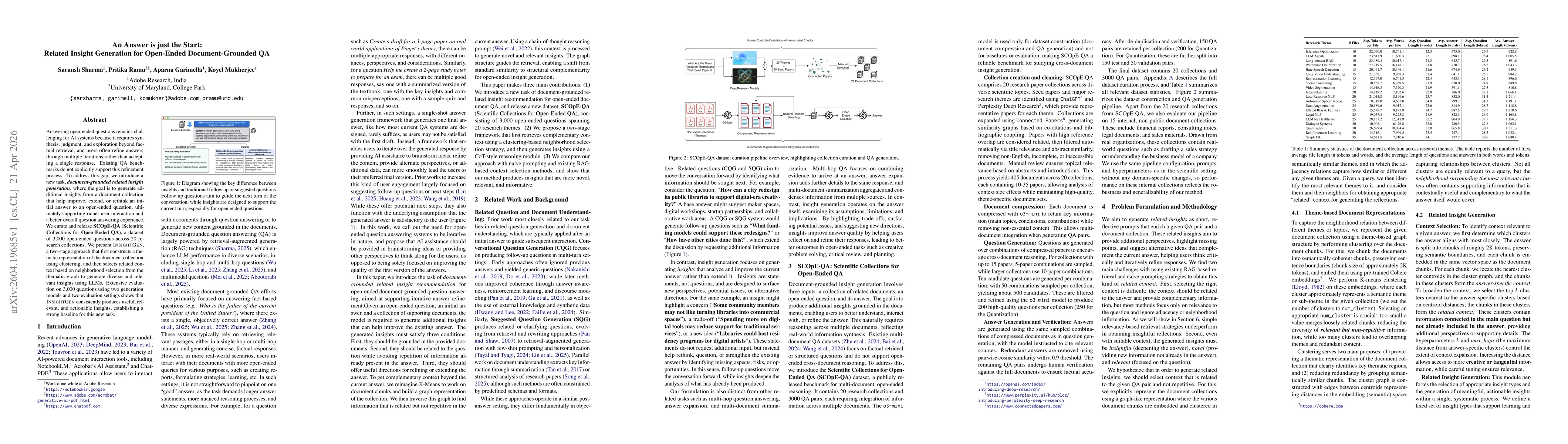 Thumbnail for An Answer is just the Start: Related Insight Generation for Open-Ended Document-Grounded QA