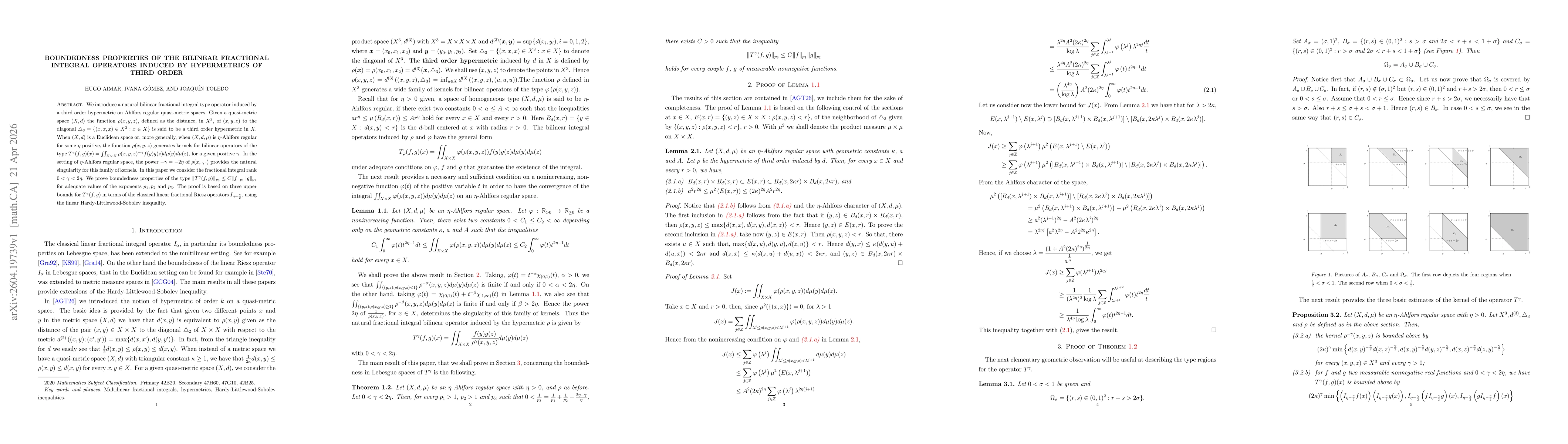 Thumbnail for Boundedness properties of the bilinear fractional integral operators induced by hypermetrics of third order