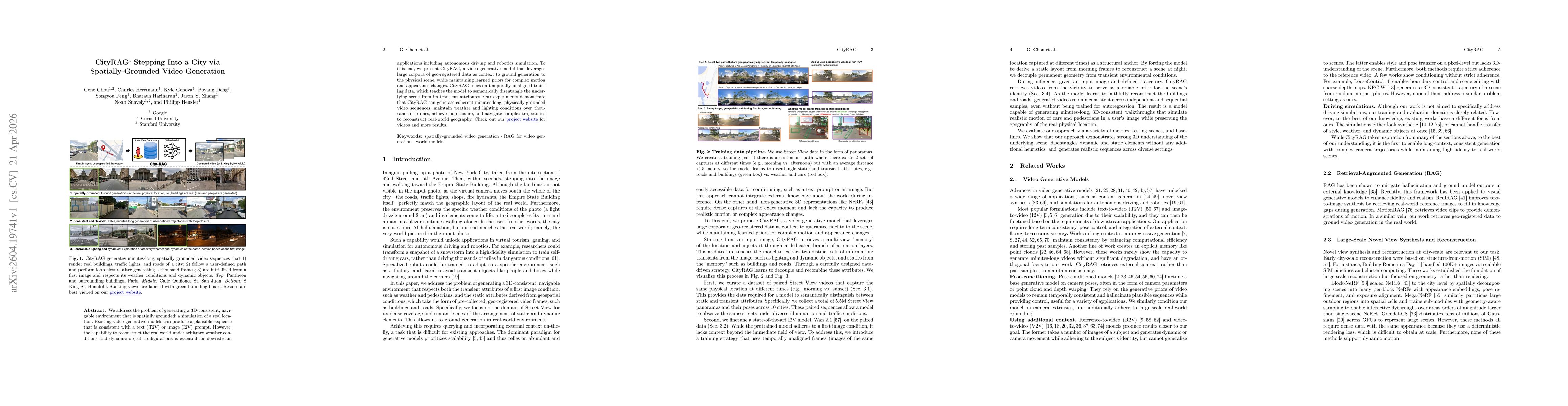 Thumbnail for CityRAG: Stepping Into a City via Spatially-Grounded Video Generation