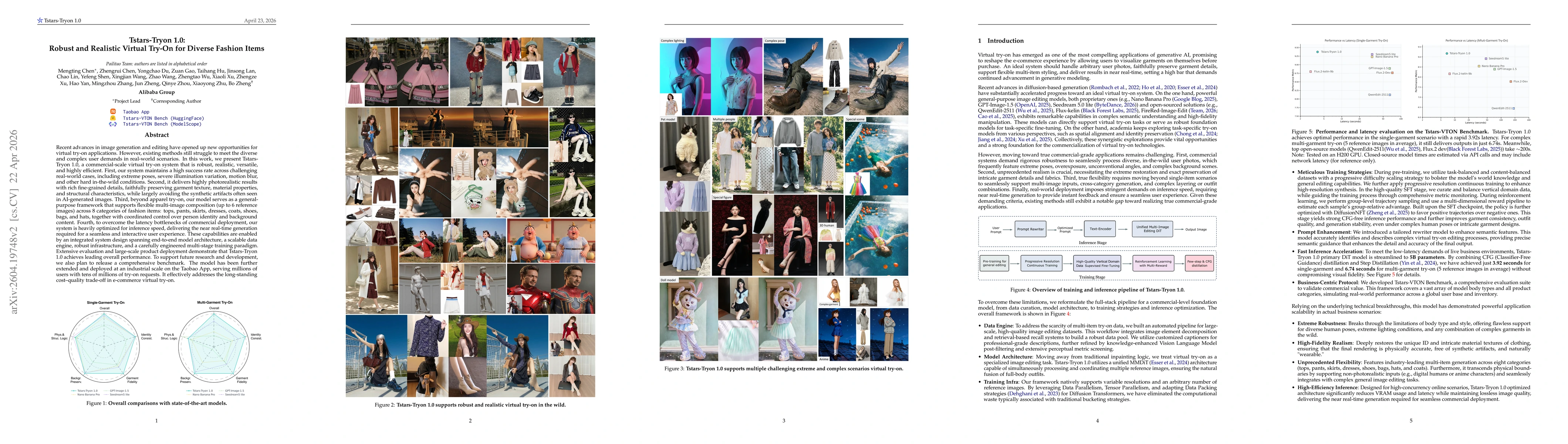 Thumbnail for Tstars-Tryon 1.0: Robust and Realistic Virtual Try-On for Diverse Fashion Items
