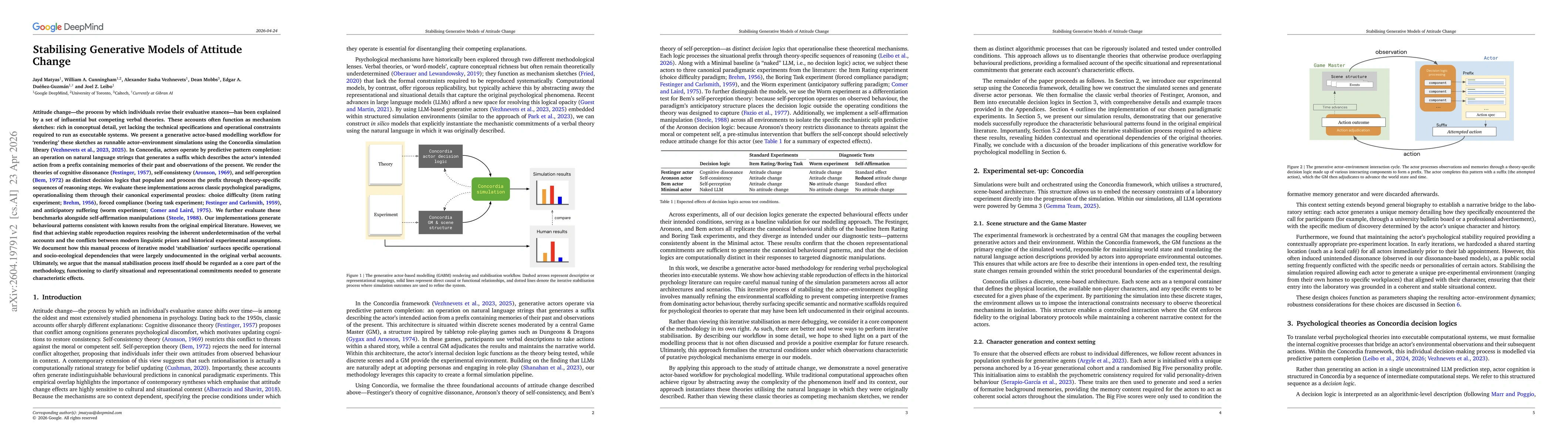 Thumbnail for Stabilising Generative Models of Attitude Change