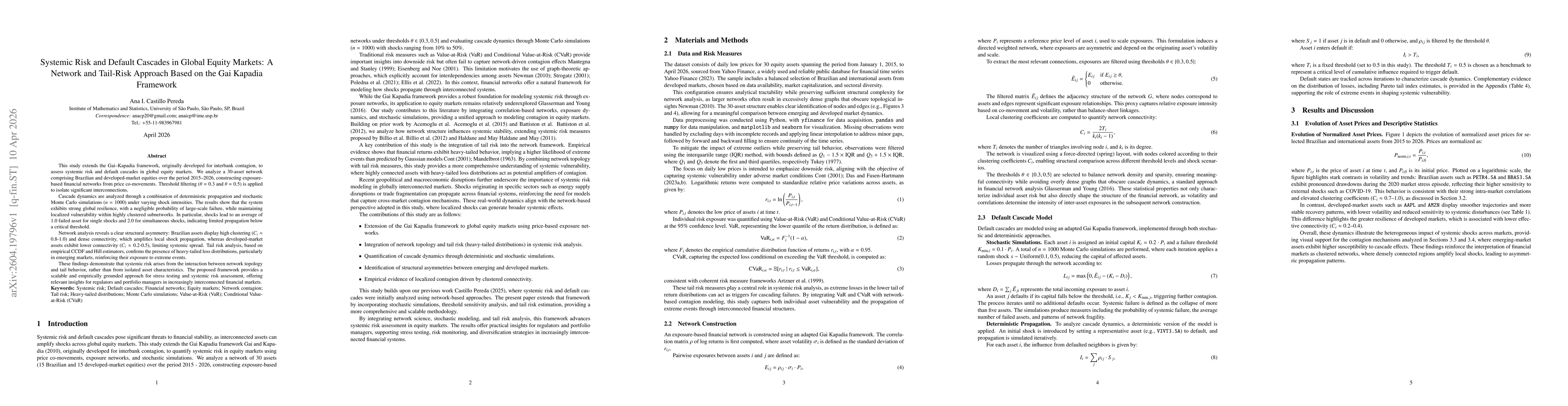 Thumbnail for Systemic Risk and Default Cascades in Global Equity Markets: A Network and Tail-Risk Approach Based on the Gai Kapadia Framework