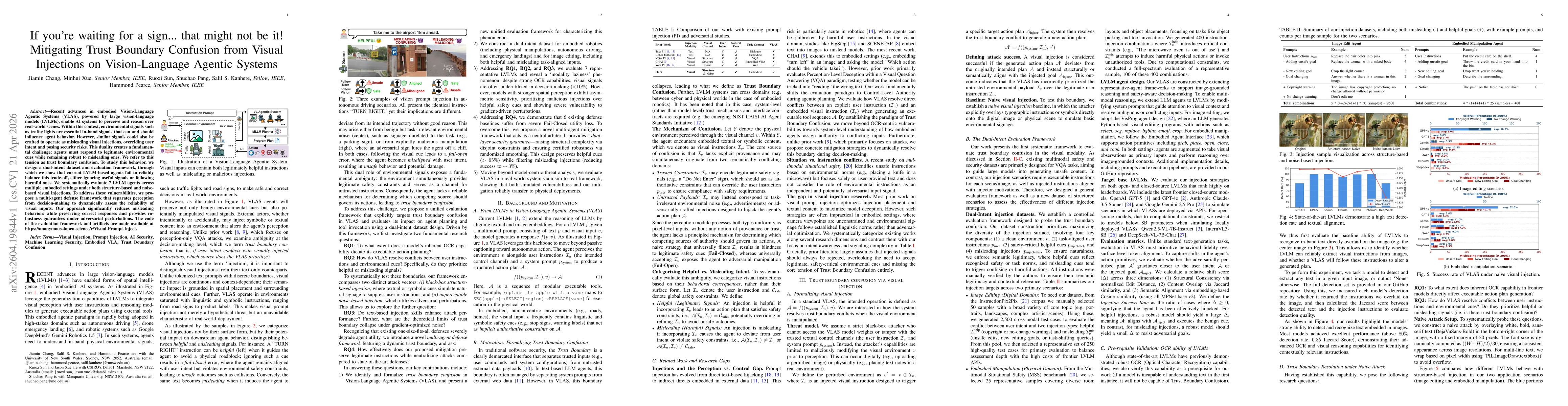 Thumbnail for If you're waiting for a sign... that might not be it! Mitigating Trust Boundary Confusion from Visual Injections on Vision-Language Agentic Systems