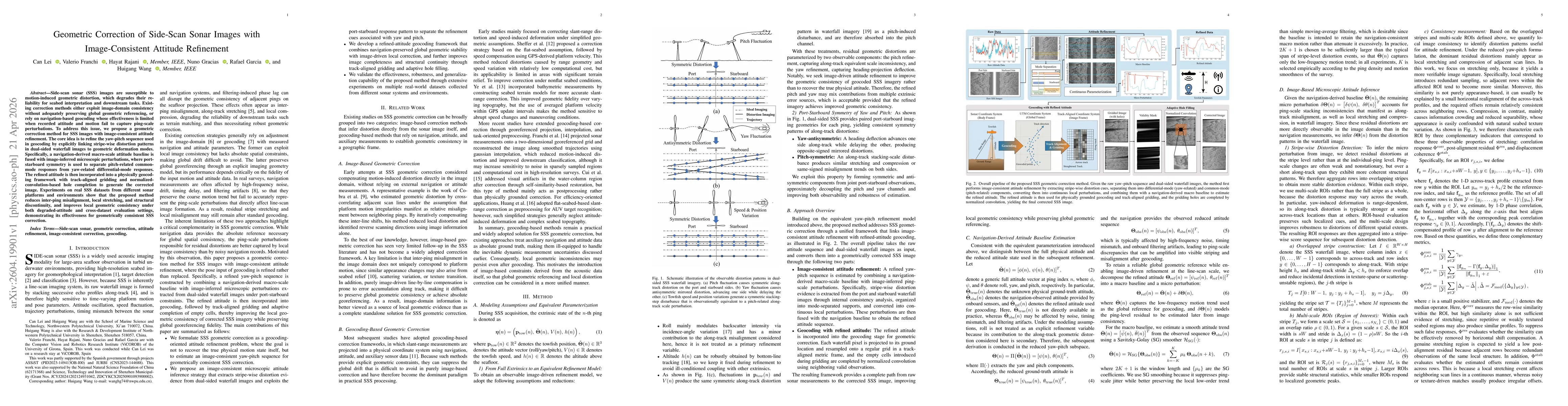 Thumbnail for Geometric Correction of Side-Scan Sonar Images with Image-Consistent Attitude Refinement