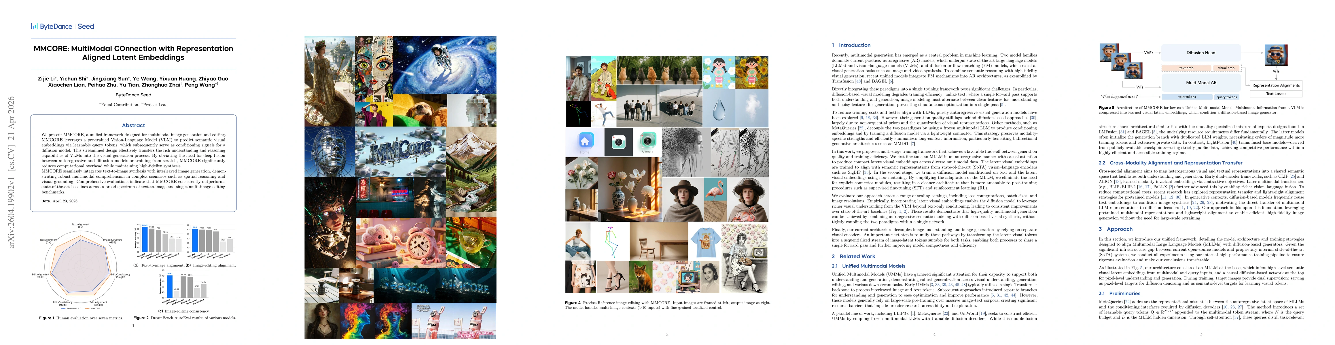 Thumbnail for MMCORE: MultiModal COnnection with Representation Aligned Latent Embeddings