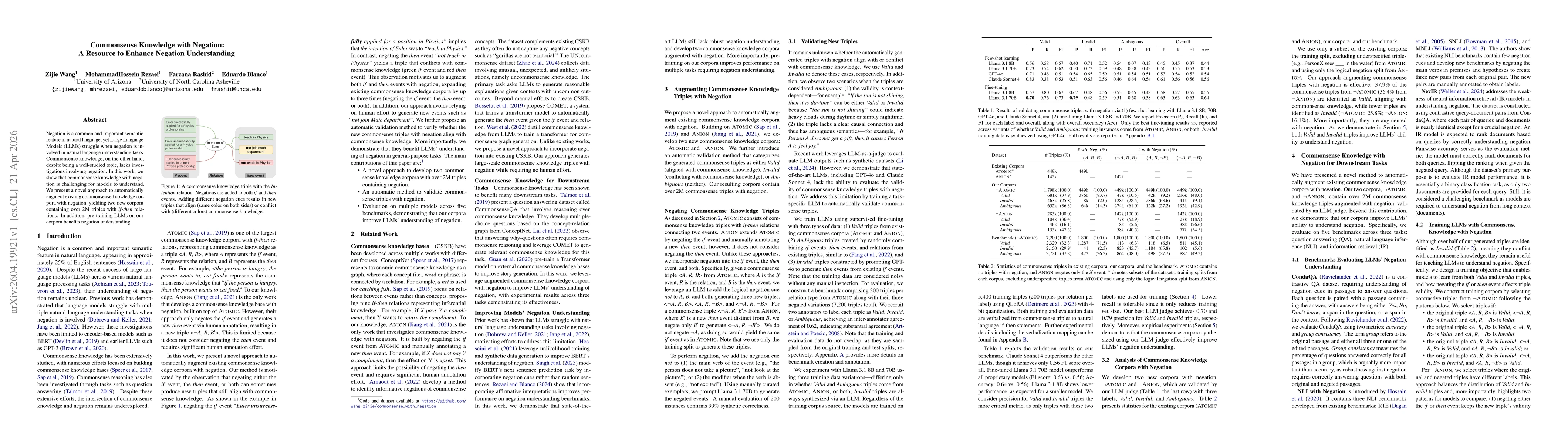 Thumbnail for Commonsense Knowledge with Negation: A Resource to Enhance Negation Understanding