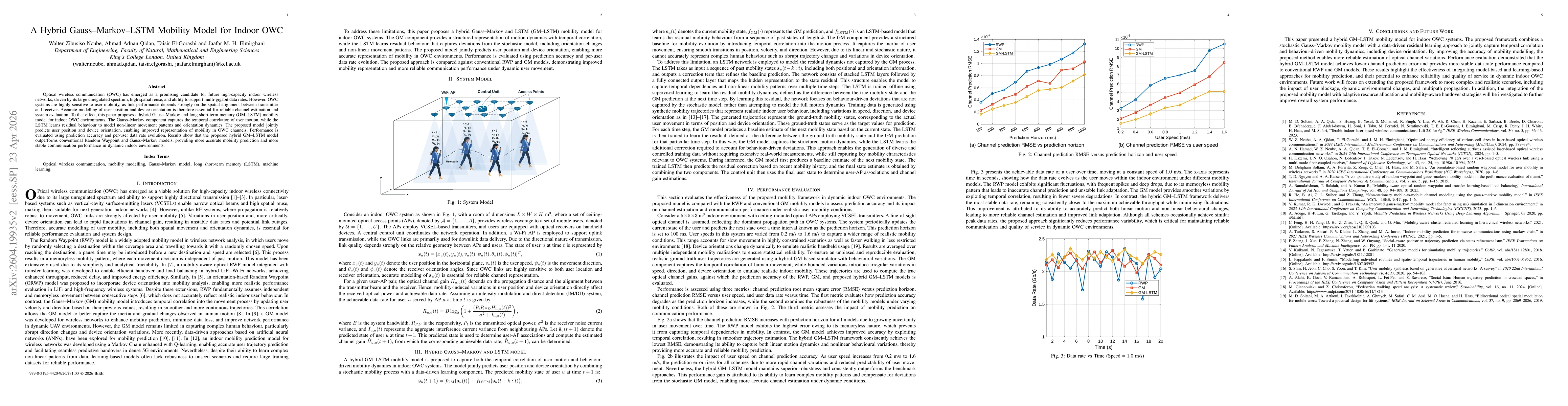 Thumbnail for A Hybrid Gauss Markov LSTM Mobility Model for Indoor OWC