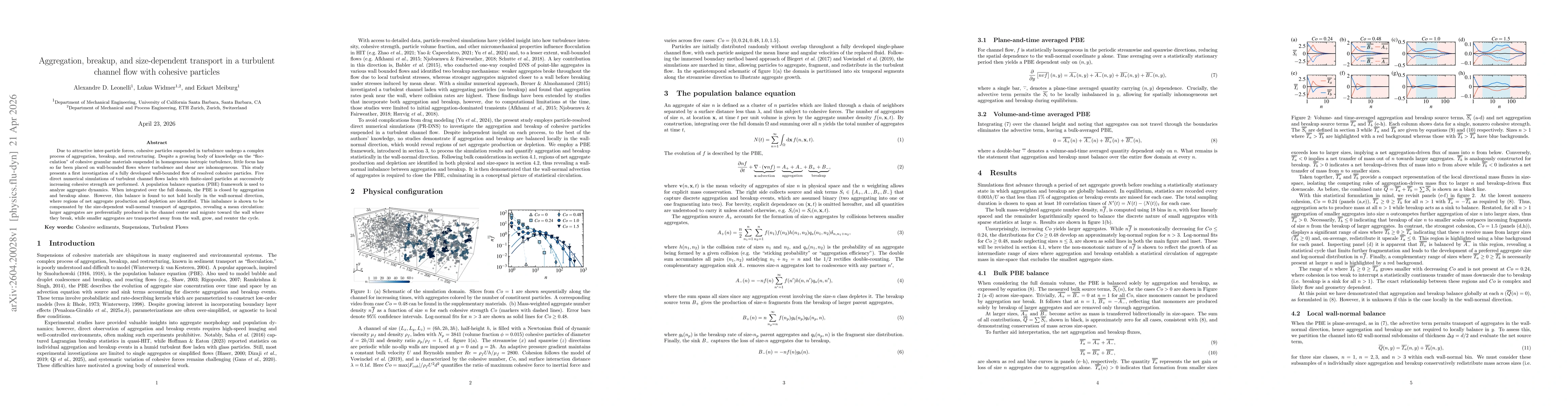 Thumbnail for Aggregation, breakup, and size-dependent transport in a turbulent channel flow with cohesive particles
