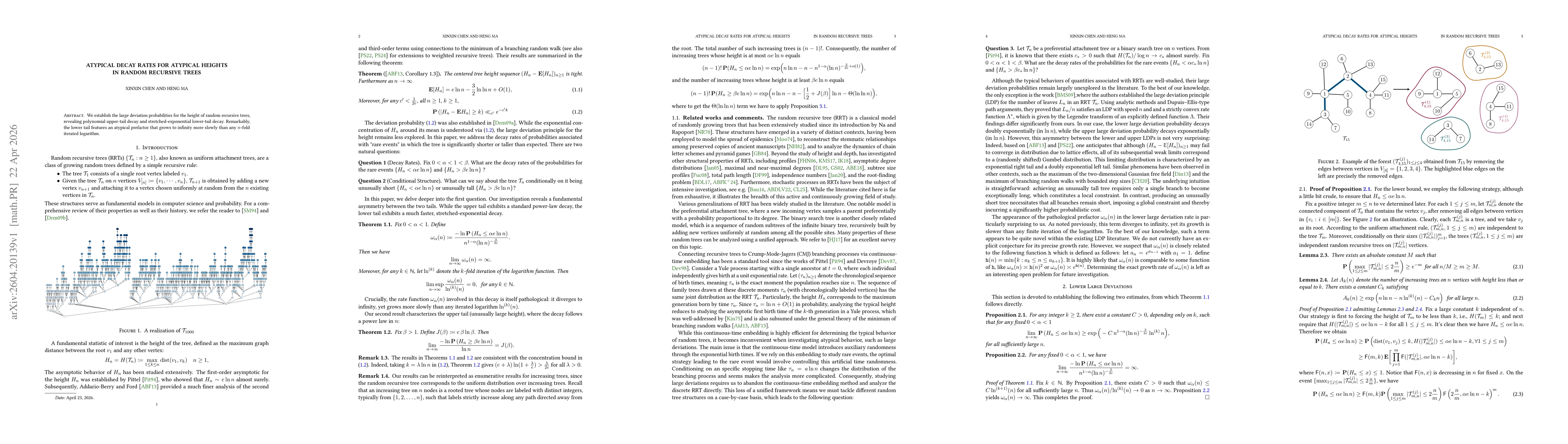 Thumbnail for Atypical Decay Rates for Atypical Heights in Random Recursive Trees