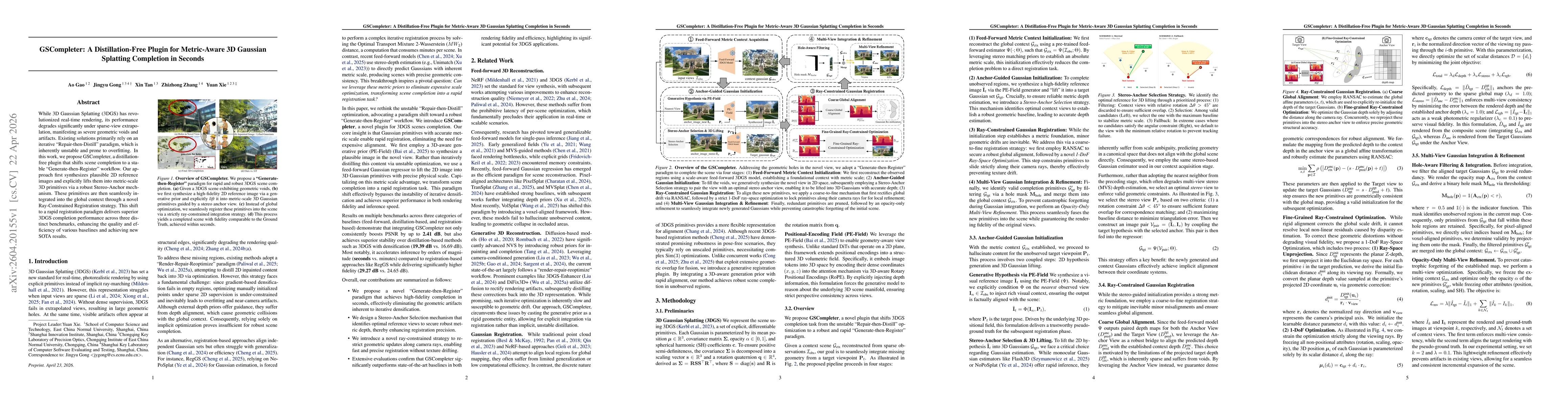 Thumbnail for GSCompleter: A Distillation-Free Plugin for Metric-Aware 3D Gaussian Splatting Completion in Seconds