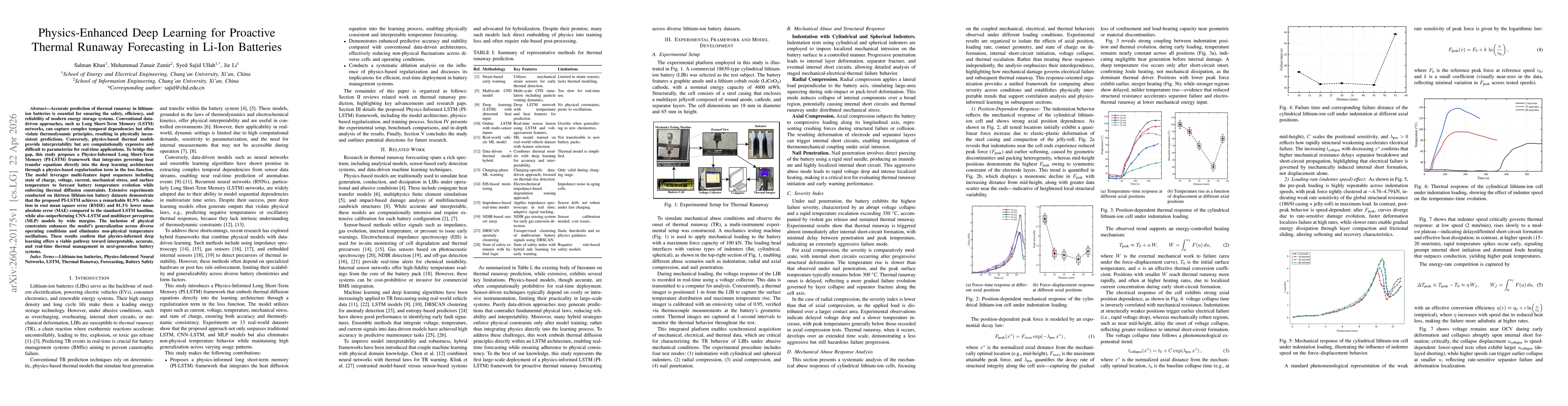 Thumbnail for Physics-Enhanced Deep Learning for Proactive Thermal Runaway Forecasting in Li-Ion Batteries