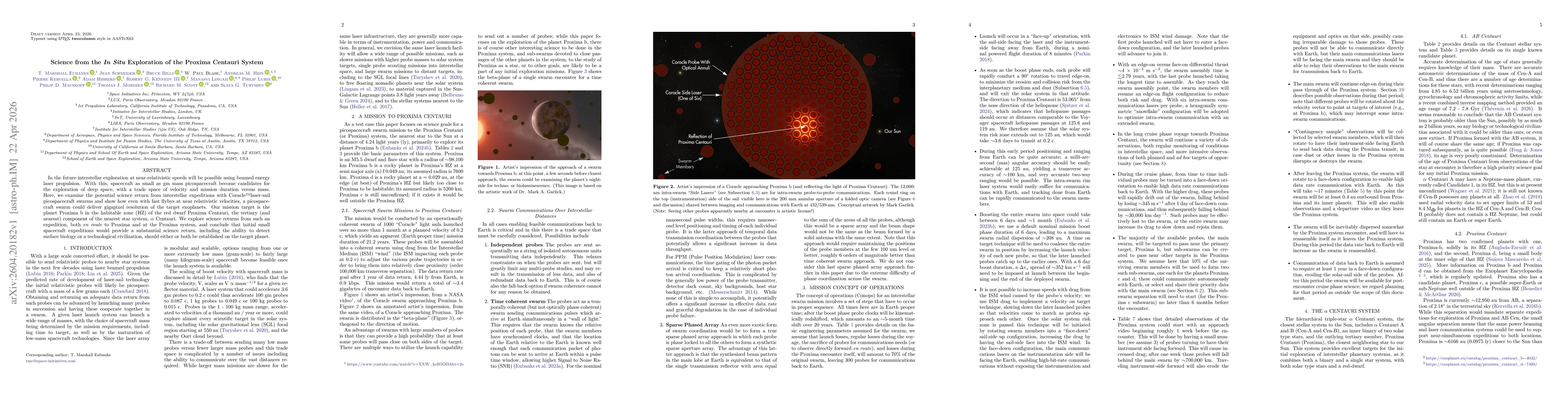 Thumbnail for Science from the In Situ Exploration of the Proxima Centauri System