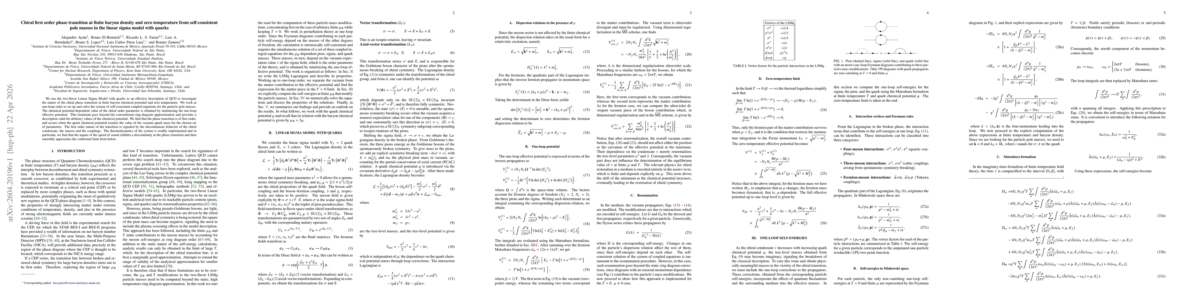 Thumbnail for Chiral first order phase transition at finite baryon density and zero temperature from self-consistent pole masses in the linear sigma model with quarks
