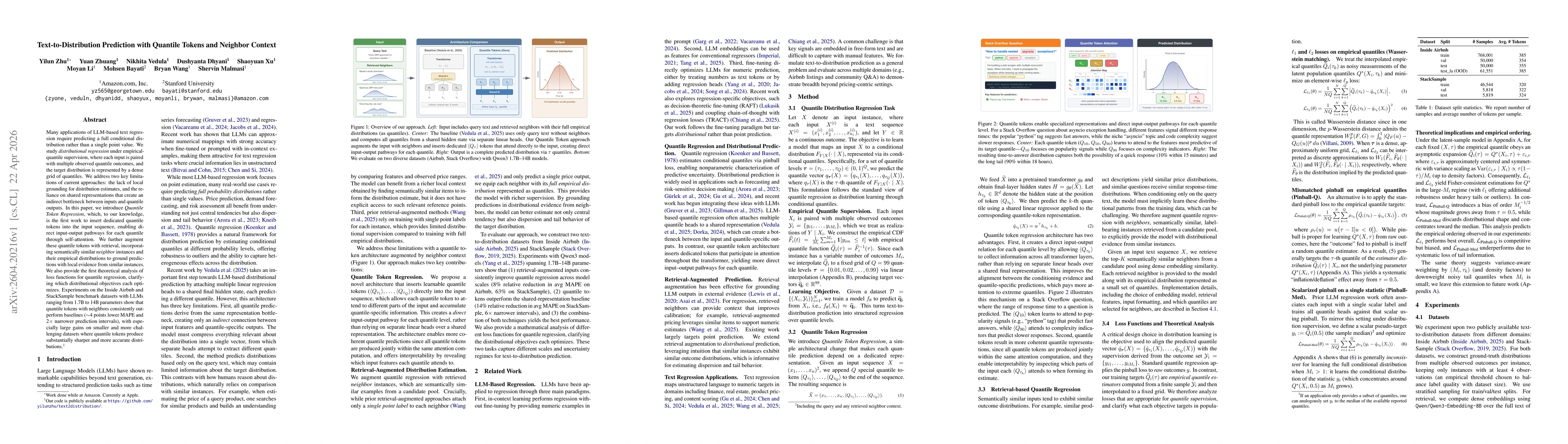 Thumbnail for Text-to-Distribution Prediction with Quantile Tokens and Neighbor Context