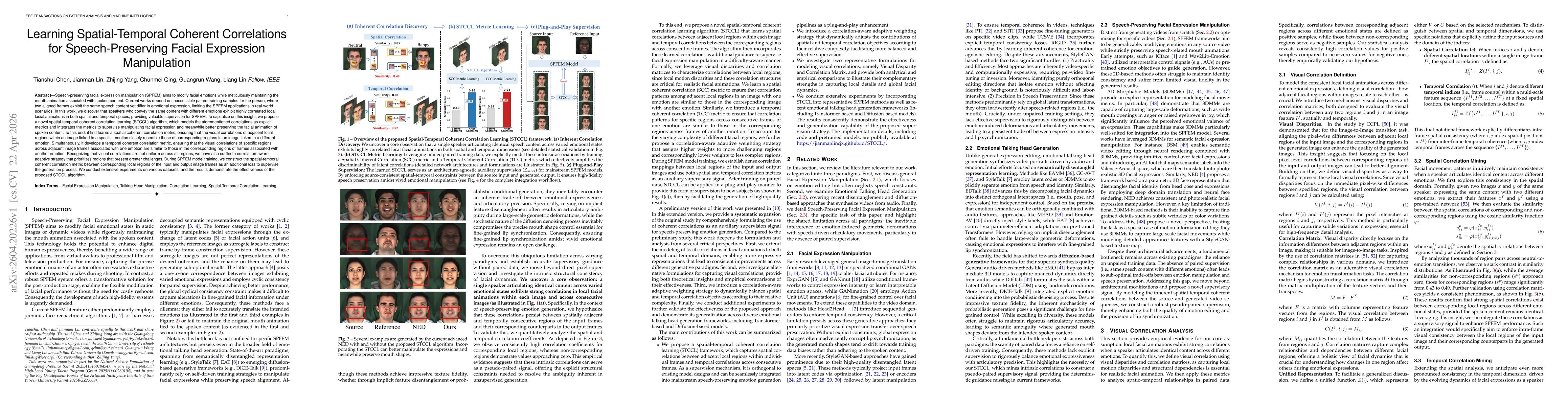 Thumbnail for Learning Spatial-Temporal Coherent Correlations for Speech-Preserving Facial Expression Manipulation