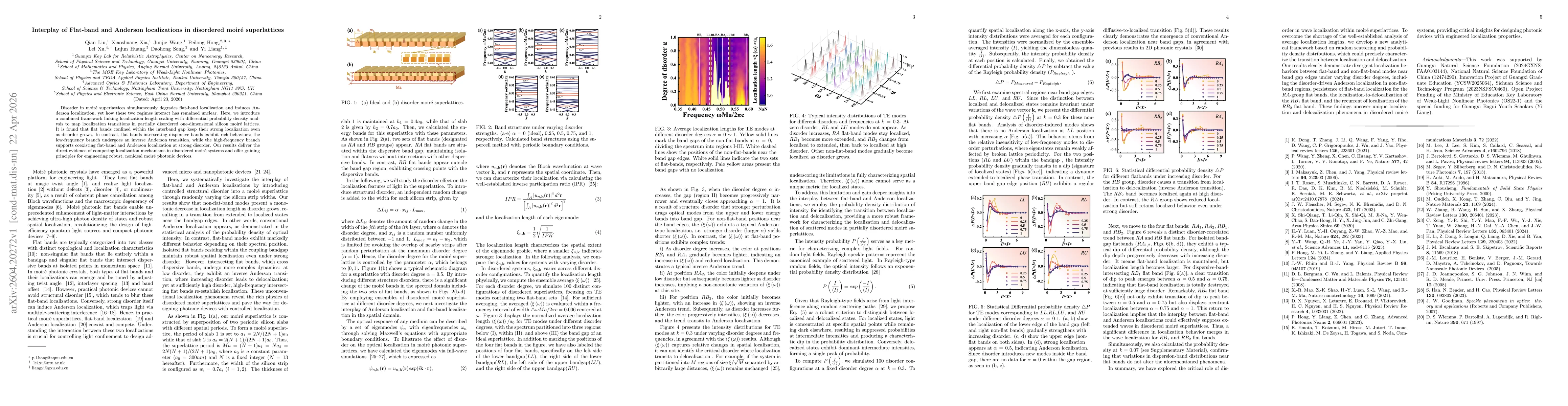 Thumbnail for Interplay of Flat-band and Anderson localizations in disordered moire superlattices