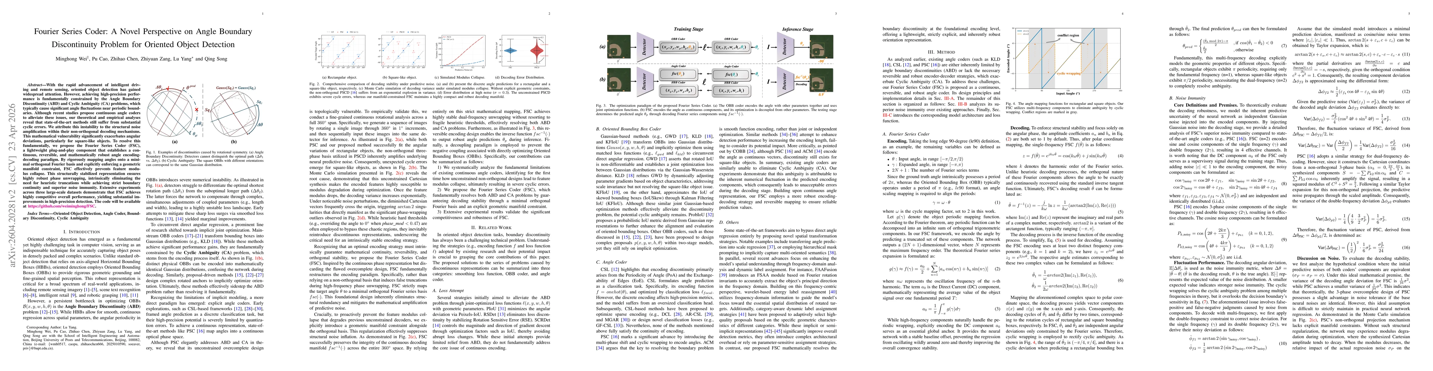 Thumbnail for Fourier Series Coder: A Novel Perspective on Angle Boundary Discontinuity Problem for Oriented Object Detection