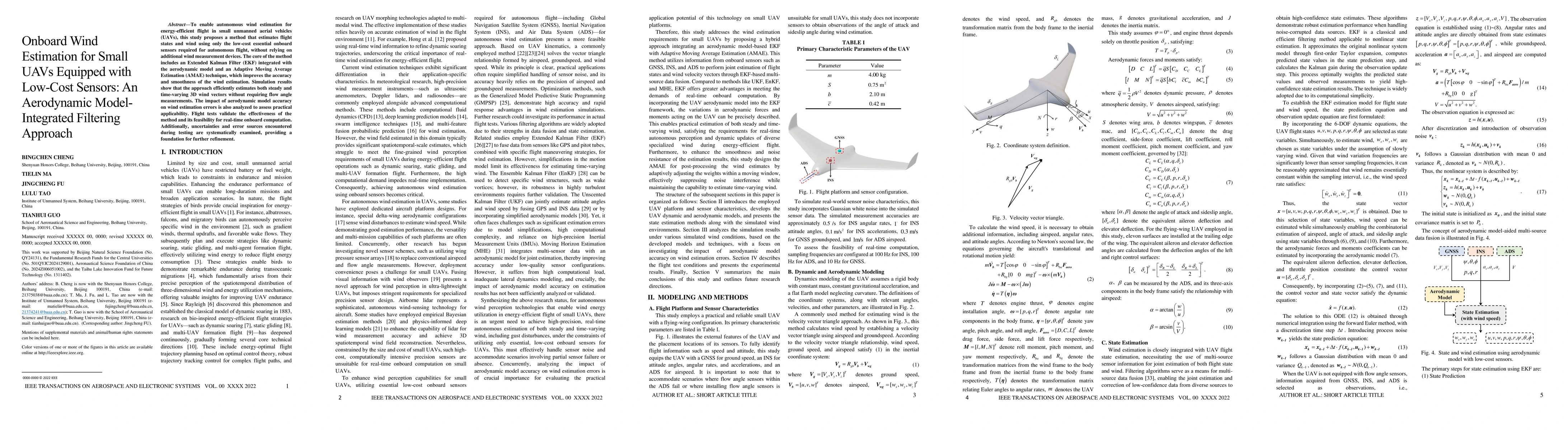 Thumbnail for Onboard Wind Estimation for Small UAVs Equipped with Low-Cost Sensors: An Aerodynamic Model-Integrated Filtering Approach