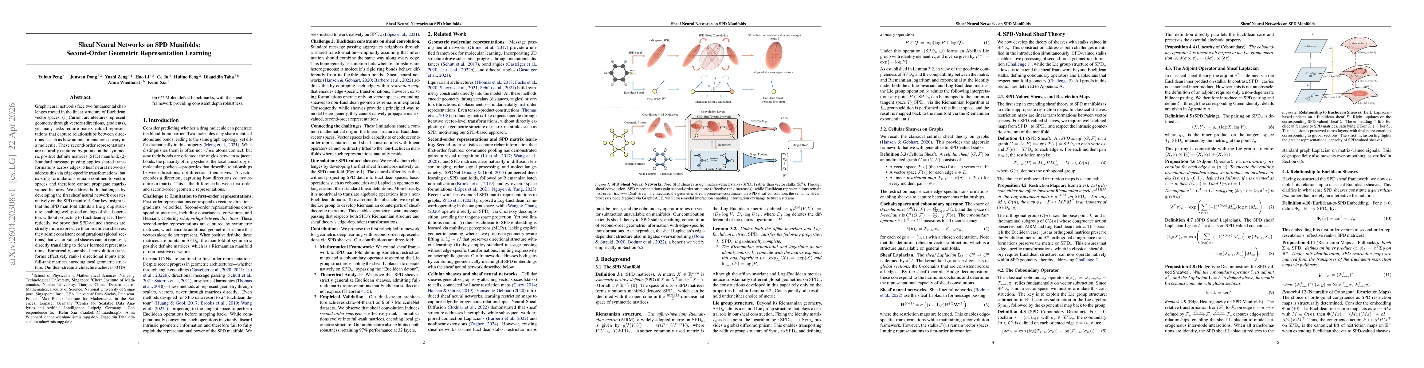 Thumbnail for Sheaf Neural Networks on SPD Manifolds: Second-Order Geometric Representation Learning