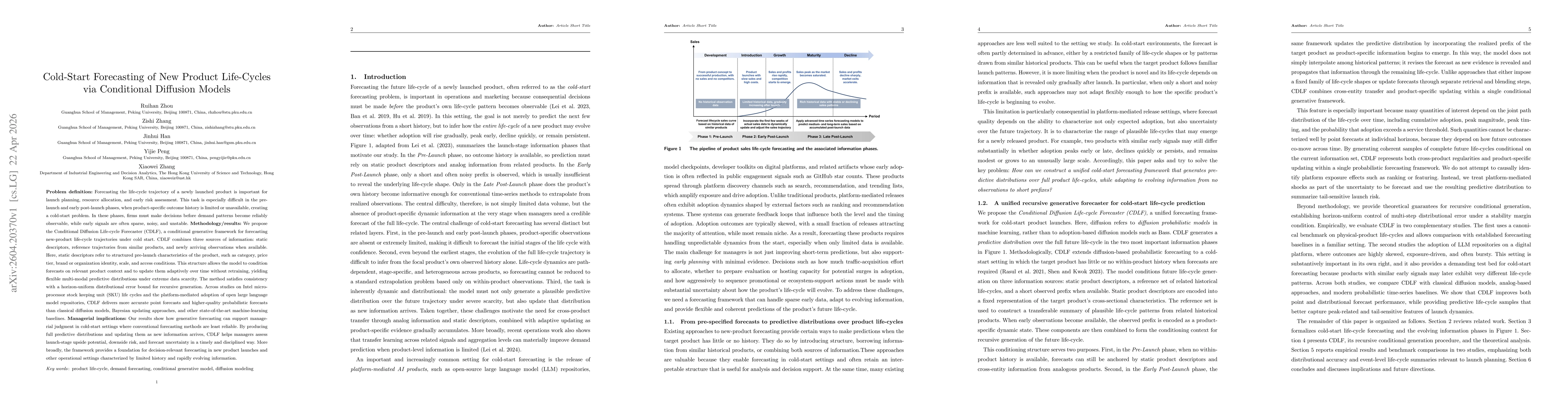 Thumbnail for Cold-Start Forecasting of New Product Life-Cycles via Conditional Diffusion Models