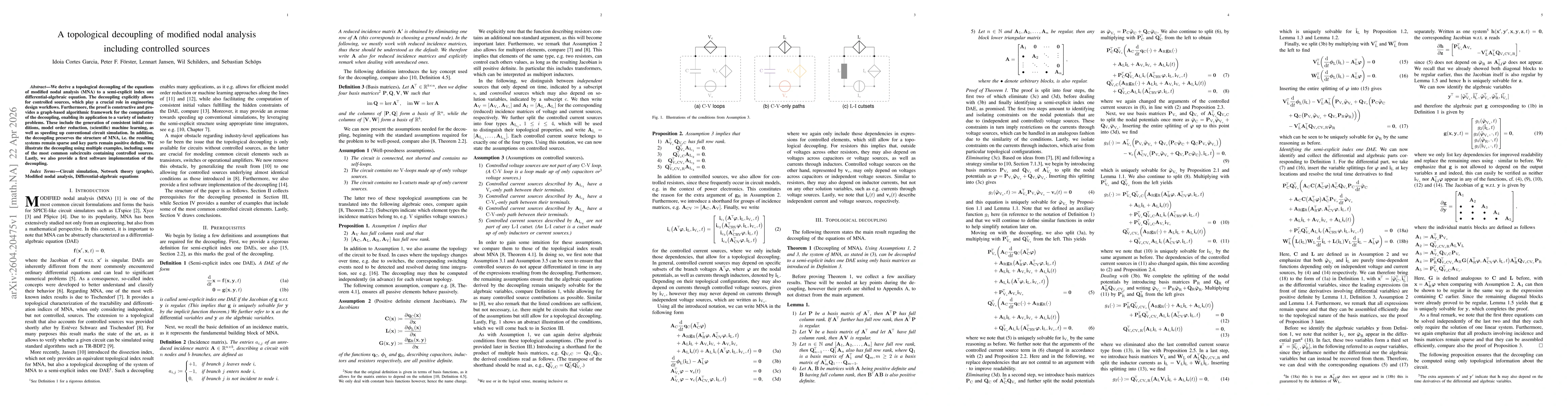 Thumbnail for A topological decoupling of modified nodal analysis including controlled sources