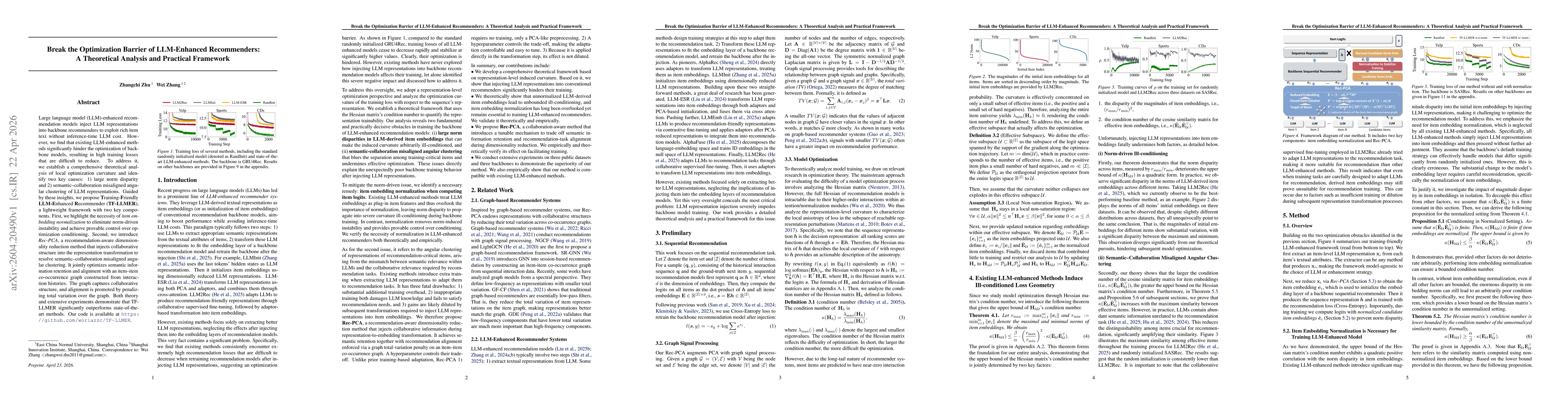 Thumbnail for Break the Optimization Barrier of LLM-Enhanced Recommenders: A Theoretical Analysis and Practical Framework