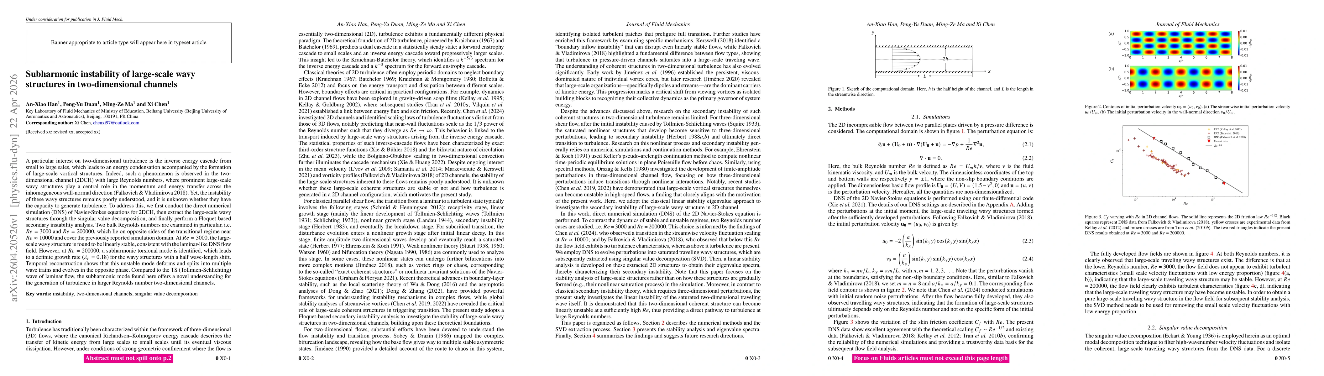 Thumbnail for Subharmonic instability of large-scale wavy structures in two-dimensional channels
