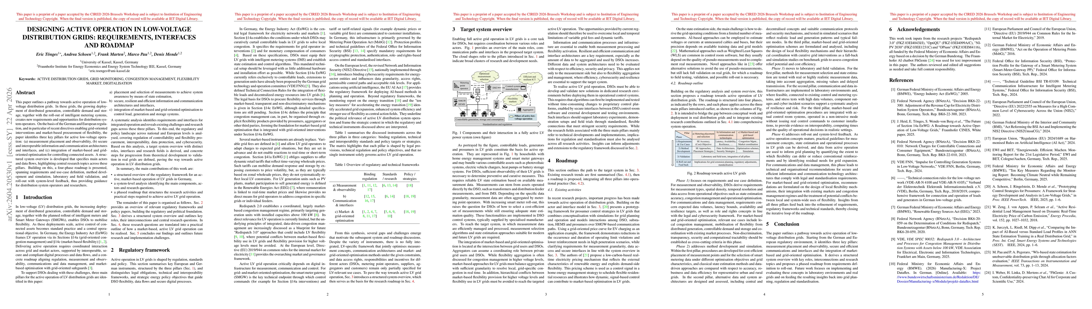 Thumbnail for Designing Active Operation in Low-Voltage Distribution Grids: Requirements, Interfaces and Roadmap