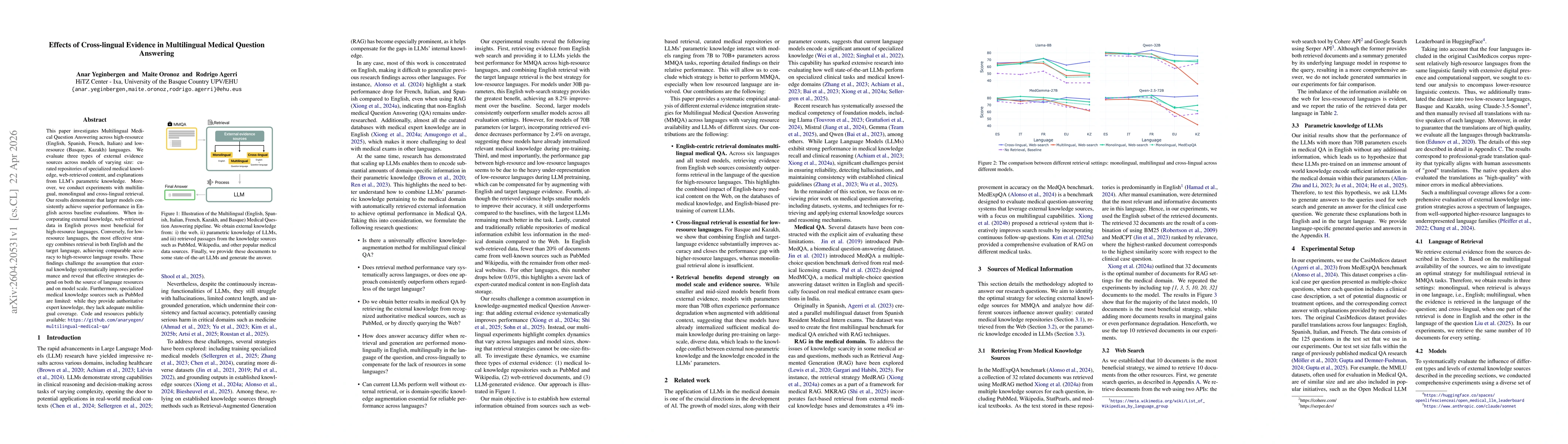 Thumbnail for Effects of Cross-lingual Evidence in Multilingual Medical Question Answering