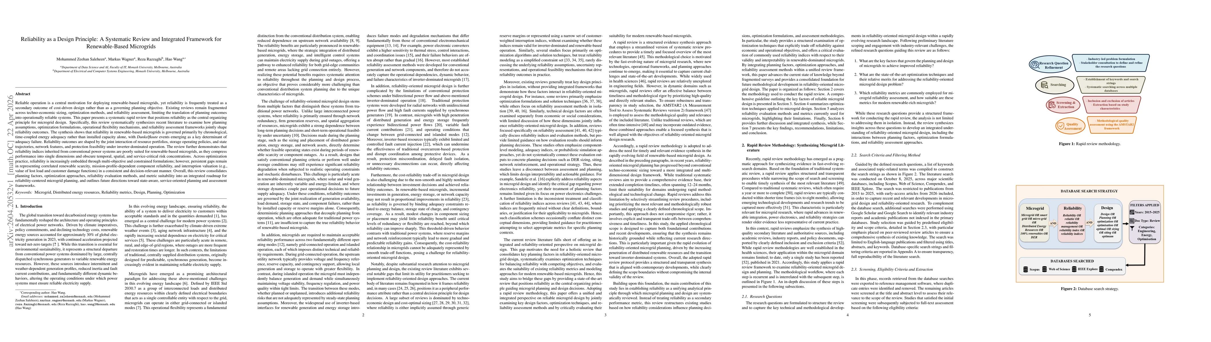 Thumbnail for Reliability as a Design Principle: A Systematic Review and Integrated Framework for Renewable-Based Microgrids