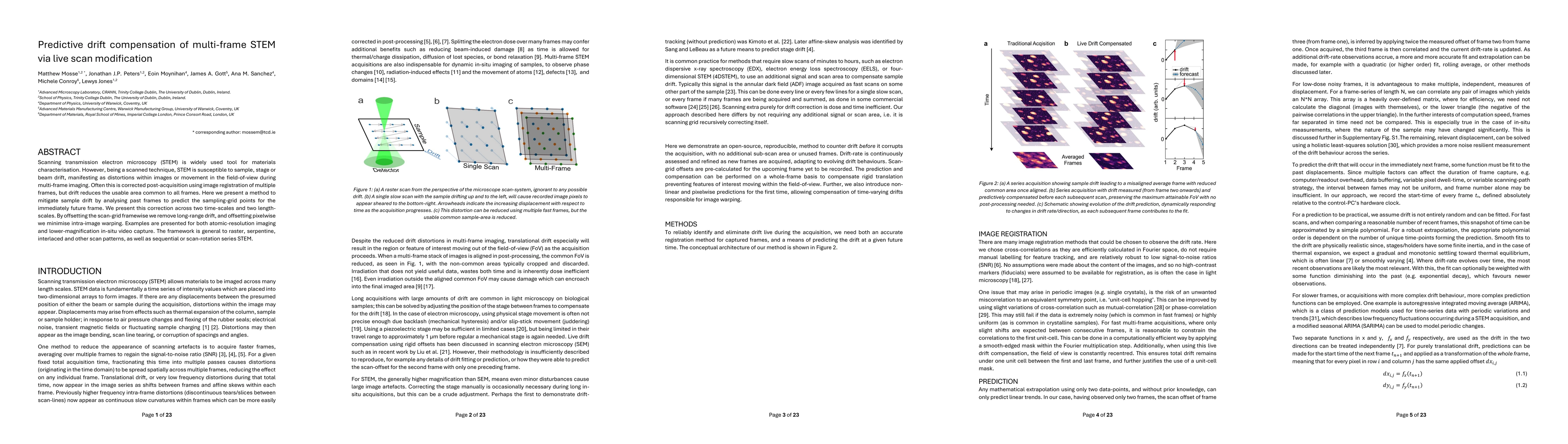 Thumbnail for Predictive drift compensation of multi-frame STEM via live scan modification