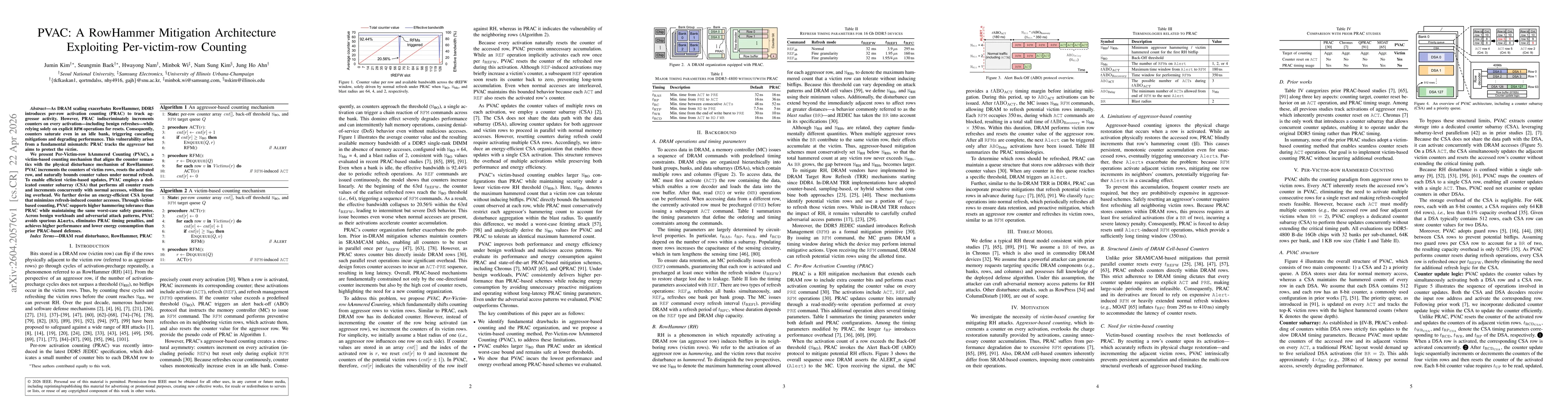 Thumbnail for PVAC: A RowHammer Mitigation Architecture Exploiting Per-victim-row Counting