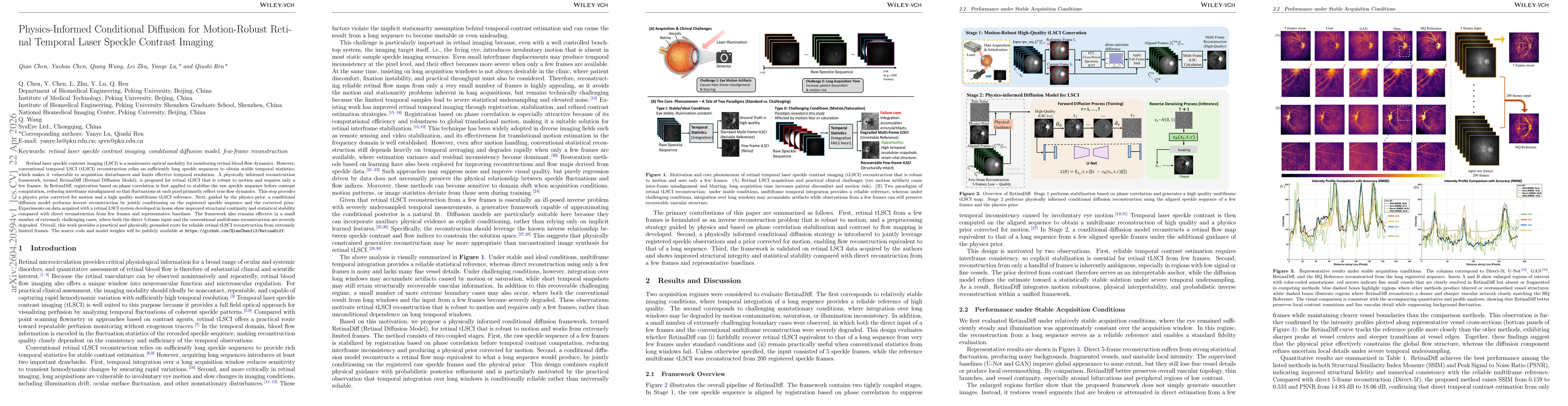 Thumbnail for Physics-Informed Conditional Diffusion for Motion-Robust Retinal Temporal Laser Speckle Contrast Imaging