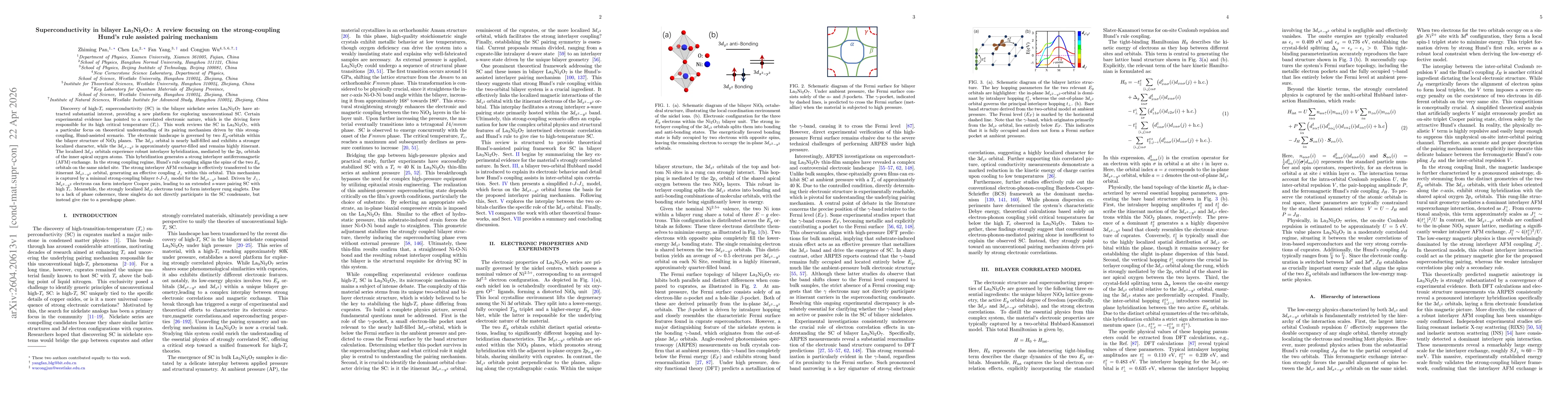 Thumbnail for Superconductivity in bilayer La$_3$Ni$_2$O$_7$: A review focusing on the strong-coupling Hund's rule assisted pairing mechanism