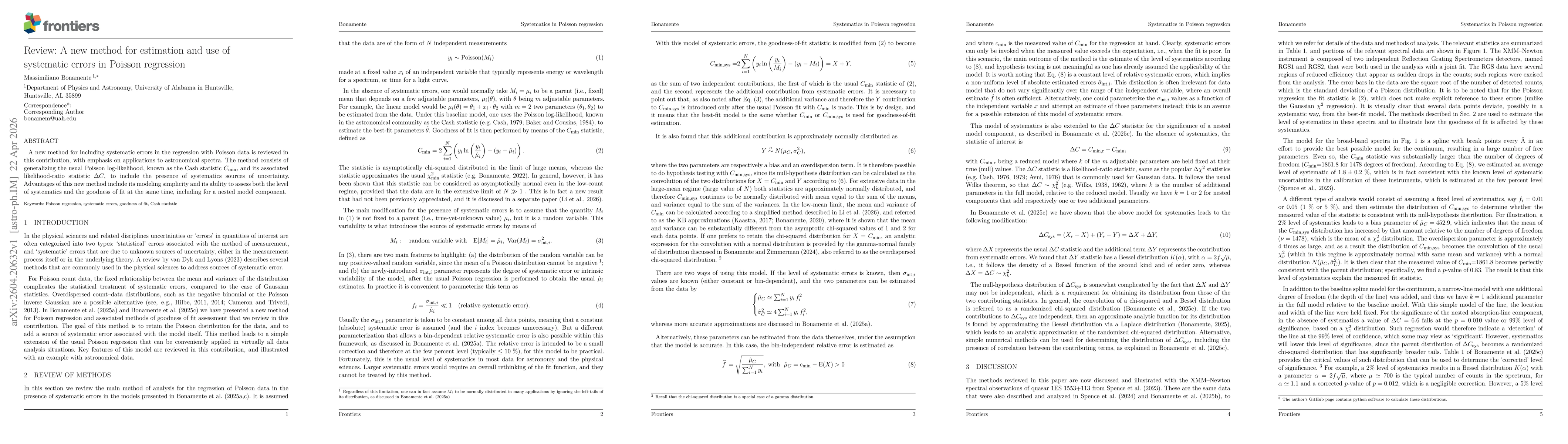 Thumbnail for Review: A new method for estimation and use of systematic errors in Poisson regression