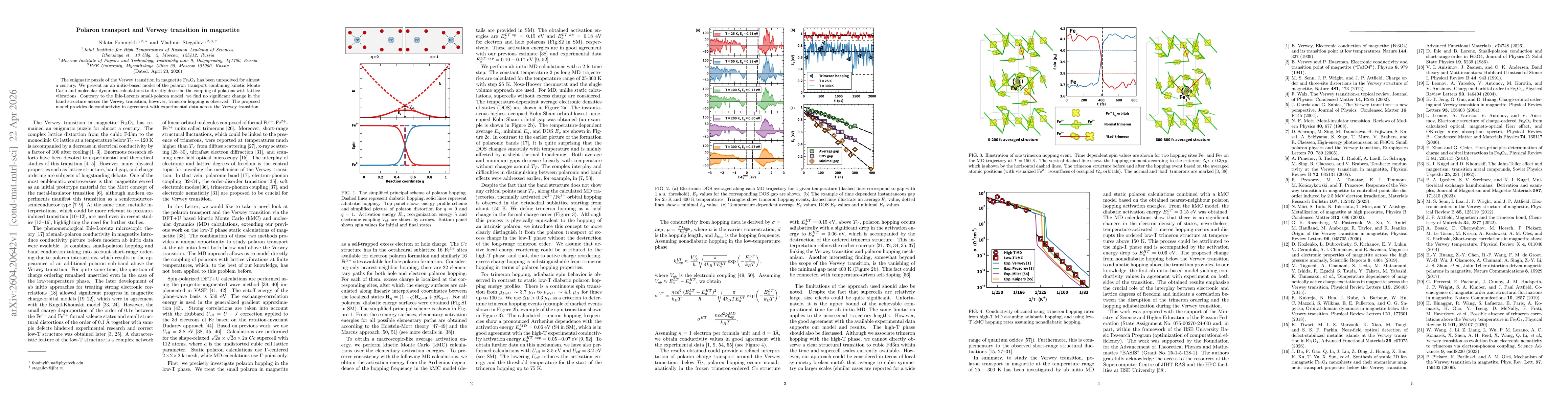 Thumbnail for Polaron transport and Verwey transition in magnetite