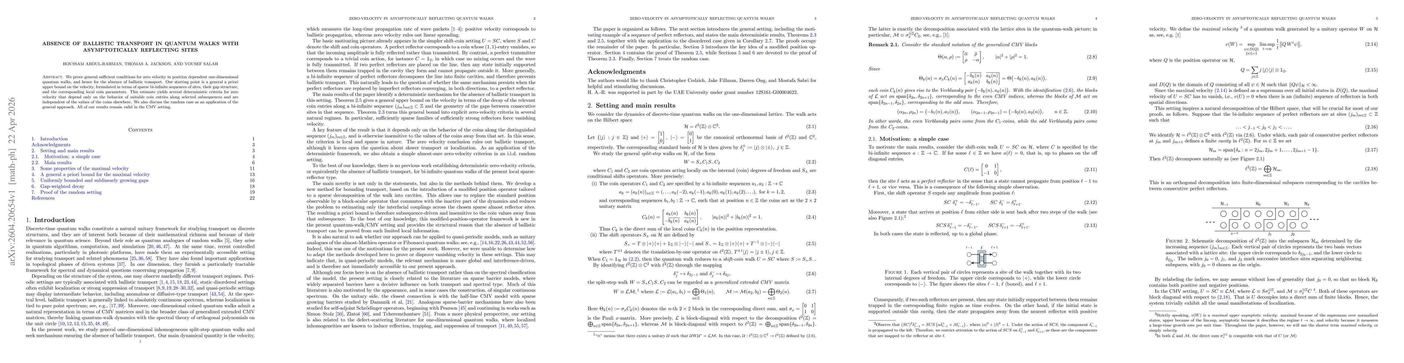 Thumbnail for Absence of Ballistic Transport in Quantum Walks with Asymptotically Reflecting Sites