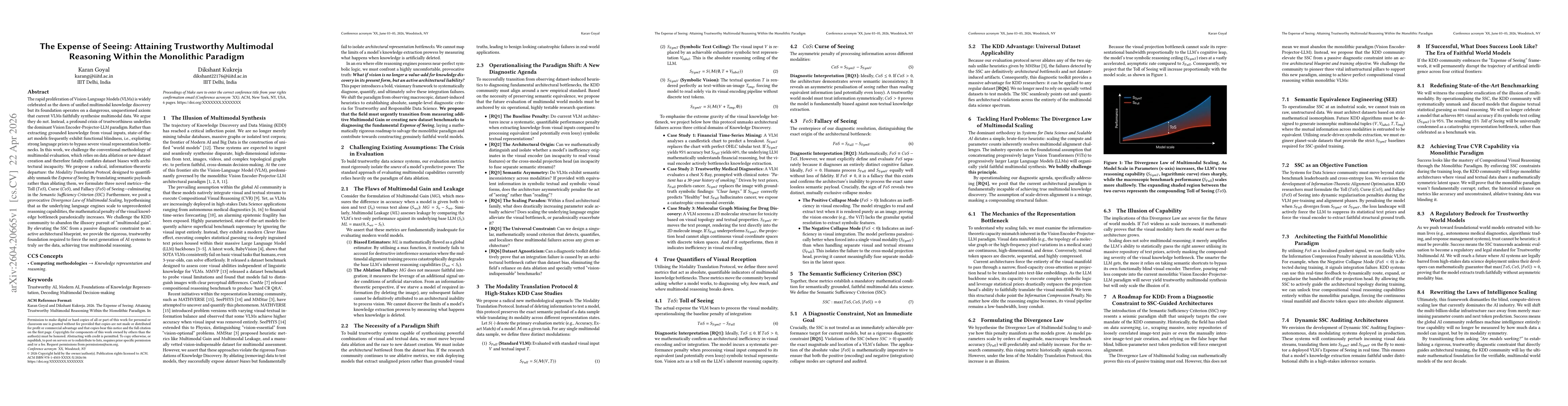 Thumbnail for The Expense of Seeing: Attaining Trustworthy Multimodal Reasoning Within the Monolithic Paradigm