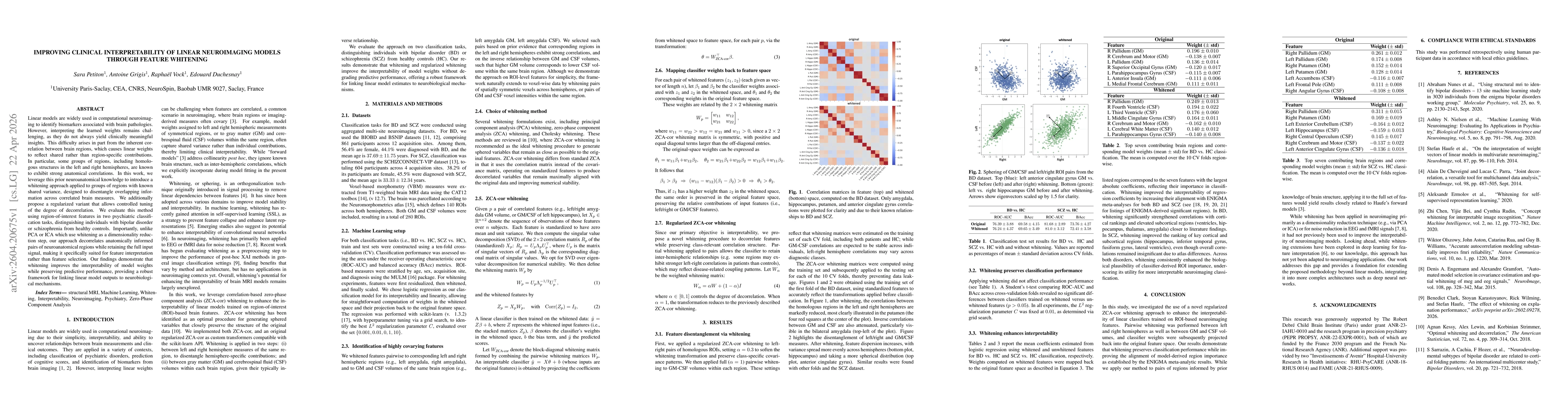 Thumbnail for Improving clinical interpretability of linear neuroimaging models through feature whitening