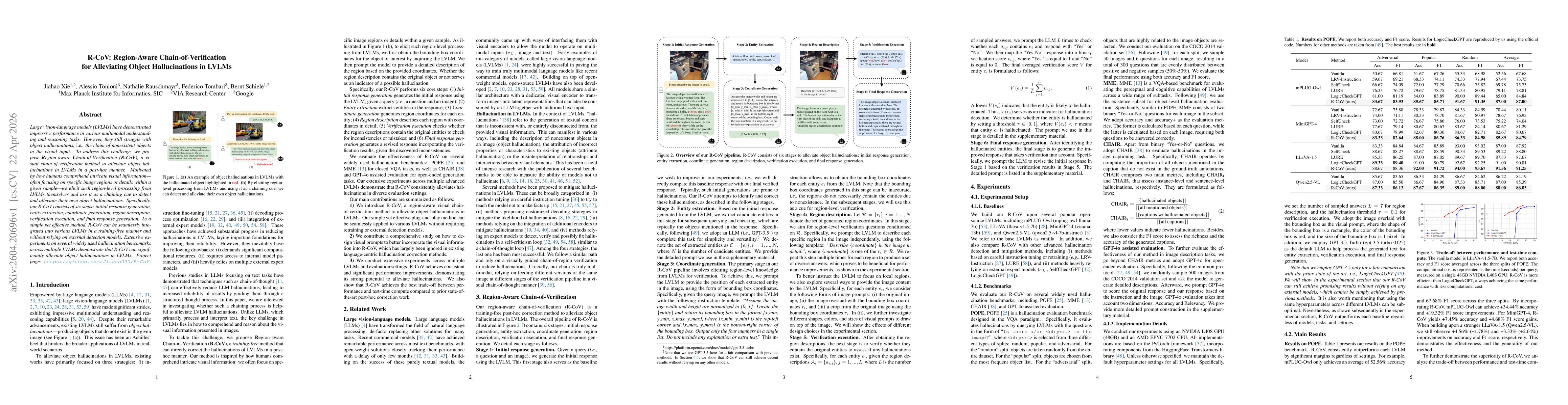 Thumbnail for R-CoV: Region-Aware Chain-of-Verification for Alleviating Object Hallucinations in LVLMs