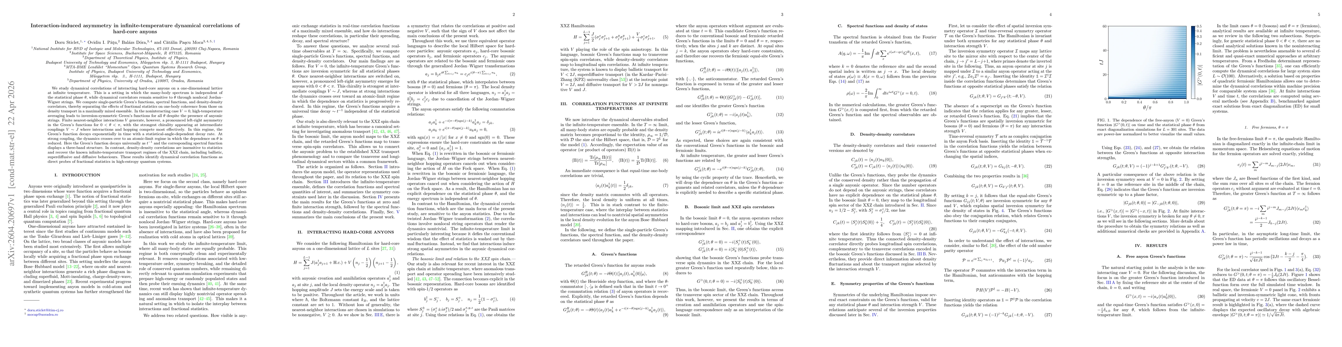 Thumbnail for Interaction-induced asymmetry in infinite-temperature dynamical correlations of hard-core anyons