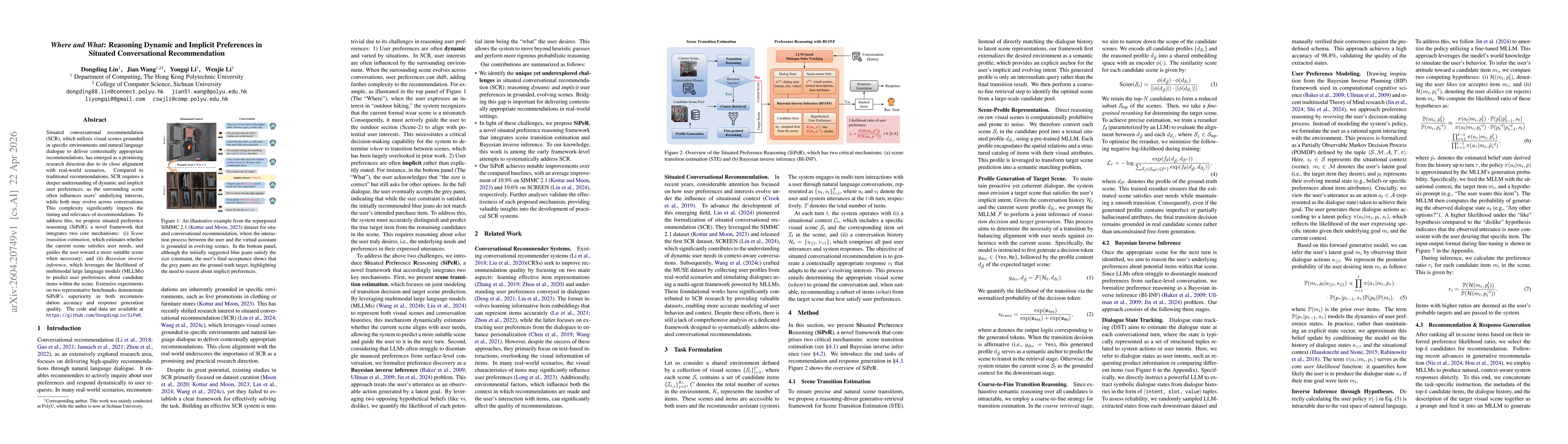Thumbnail for Where and What: Reasoning Dynamic and Implicit Preferences in Situated Conversational Recommendation