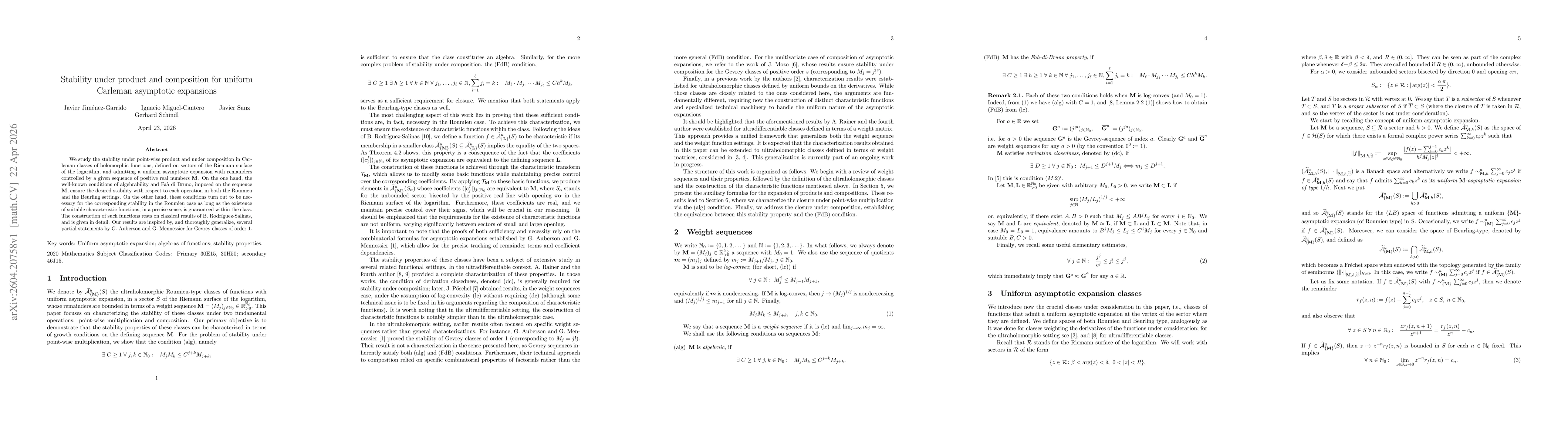 Thumbnail for Stability under product and composition for uniform Carleman asymptotic expansions