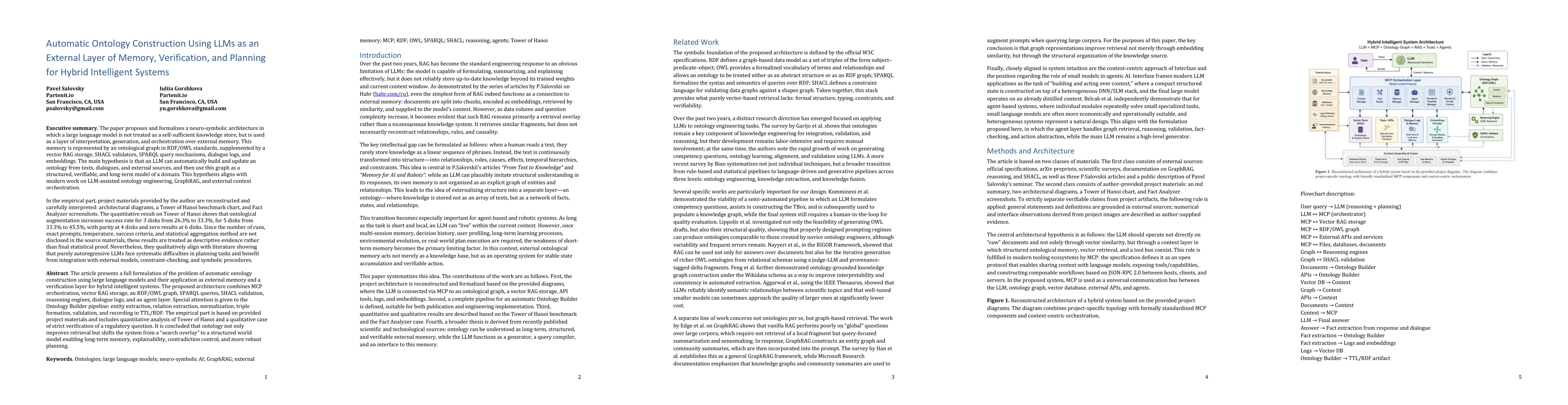 Thumbnail for Automatic Ontology Construction Using LLMs as an External Layer of Memory, Verification, and Planning for Hybrid Intelligent Systems