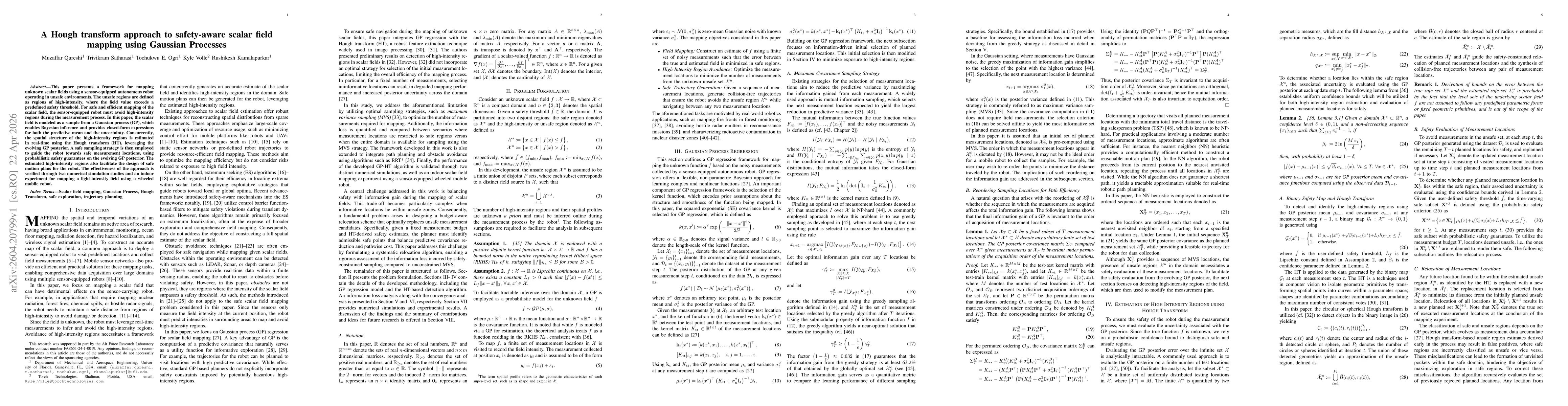 Thumbnail for A Hough transform approach to safety-aware scalar field mapping using Gaussian Processes